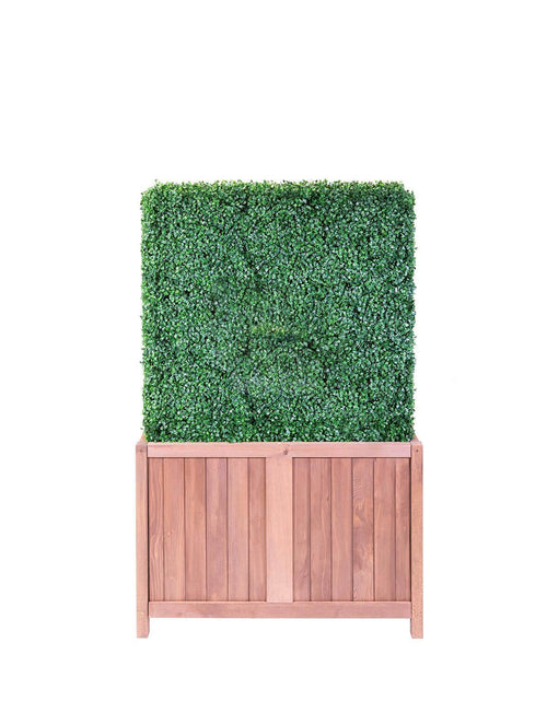 Load image into Gallery viewer, 6ft Faux Boxwood Hedge with Wood Planter Box
